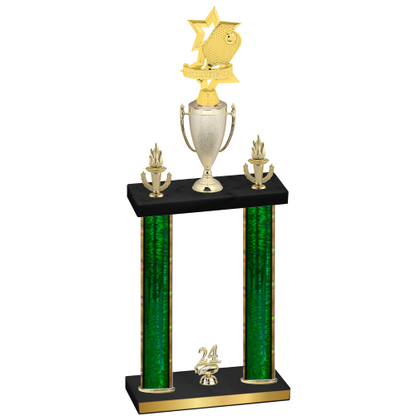 Double Green Glacier Year Pickleball Trophy