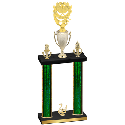 Double Green Glacier Second Place Pickleball Trophy