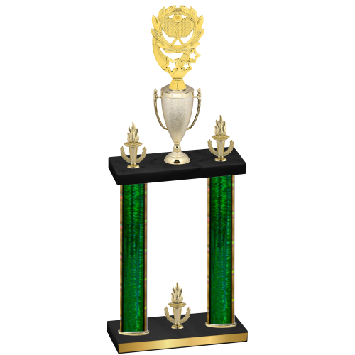 Double Green Glacier Victory Pickleball Trophy