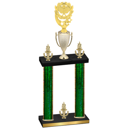 Double Green Glacier Victory Pickleball Trophy