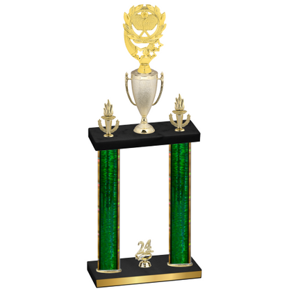 Double Green Glacier Year Pickleball Trophy