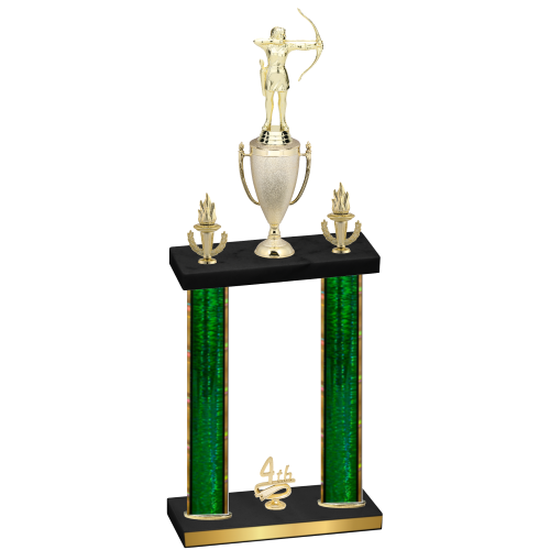 Double Green Glacier Fourth Place Archery Trophy