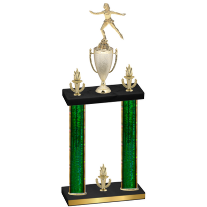 Double Green Glacier Victory Skater Trophy