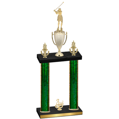 Double Green Glacier Third Place Golf Trophy