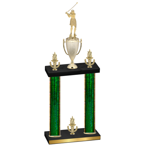 Double Green Glacier Victory Golf Trophy