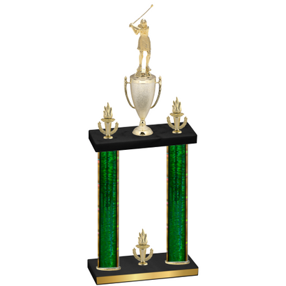Double Green Glacier Victory Golf Trophy