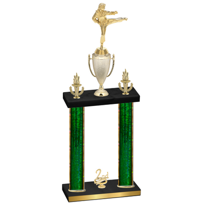 Double Green Glacier Second Place Karate Trophy