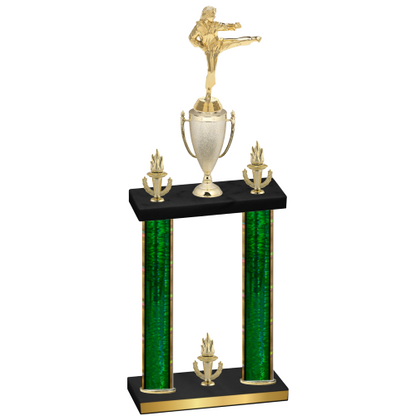Double Green Glacier Victory Karate Trophy
