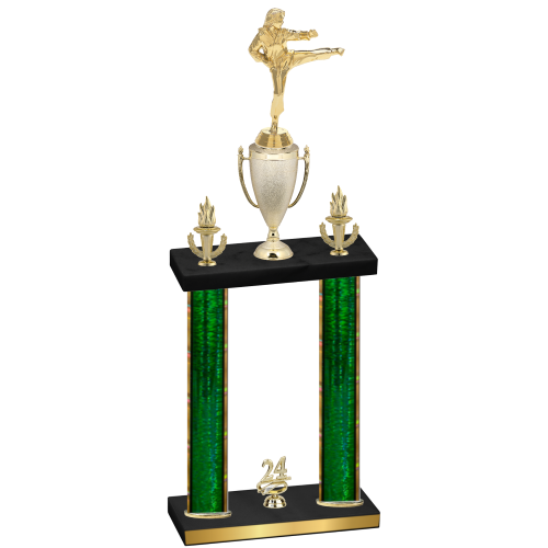 Double Green Glacier Year Karate Trophy