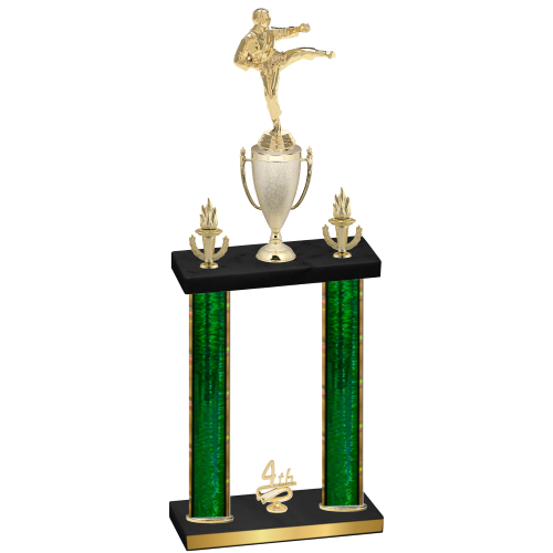 Double Green Glacier Fourth Place Karate Trophy