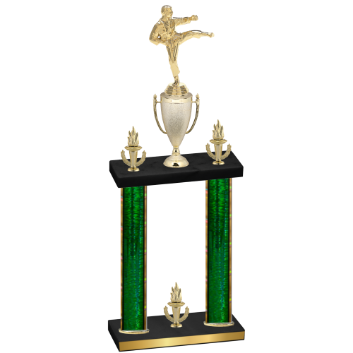 Double Green Glacier Victory Karate Trophy