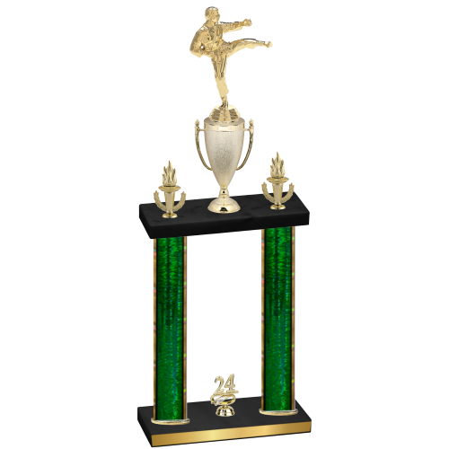Double Green Glacier Year Karate Trophy