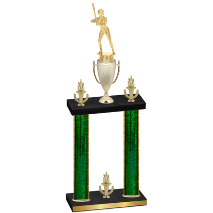 Double Green Glacier Victory Softball Trophy