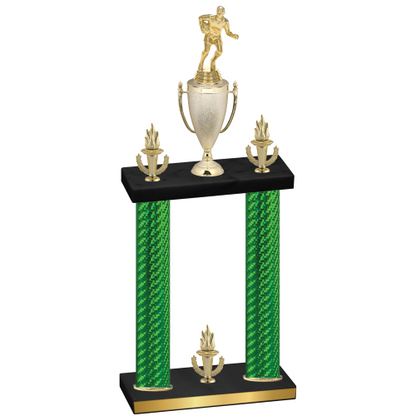 Double Green Carbon Fiber Victory Rugby Trophy
