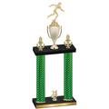 Double Green Carbon Fiber Year Running Trophy