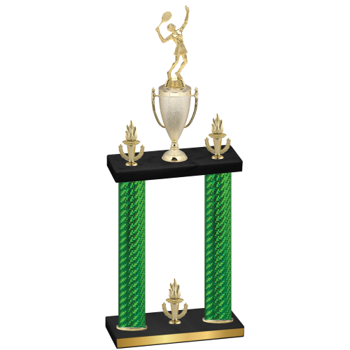 Double Green Carbon Fiber Victory Tennis Trophy