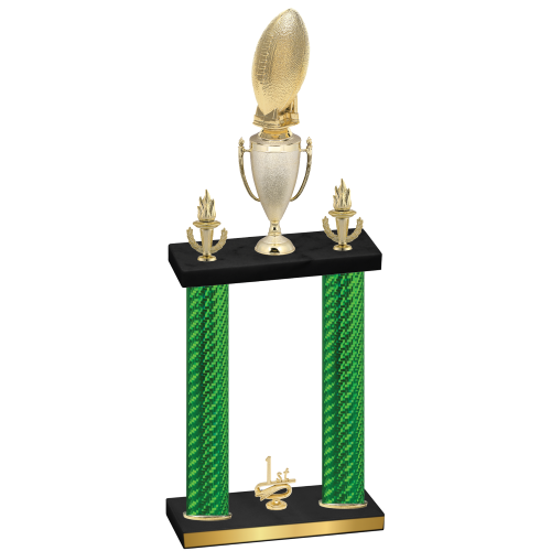 Double Green Carbon Fiber First Place Football Trophy