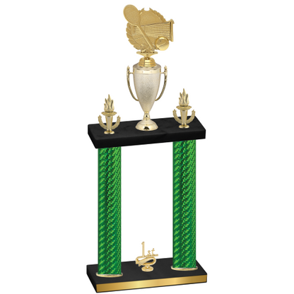 Double Green Carbon Fiber First Place Tennis Trophy