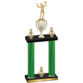Double Green Carbon Fiber Victory Volleyball Trophy