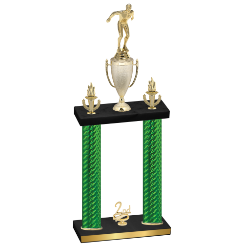 Double Green Carbon Fiber Second Place Swimming Trophy