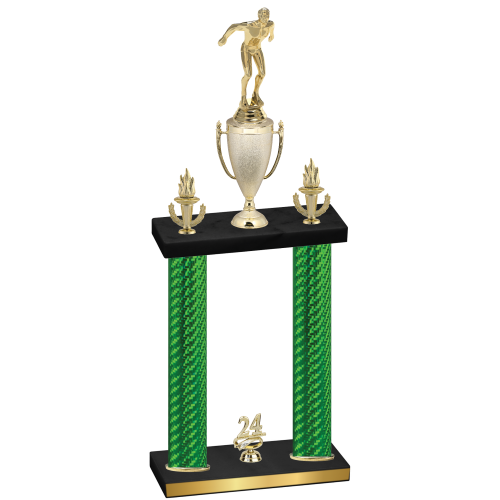 Double Green Carbon Fiber Year Swimming Trophy