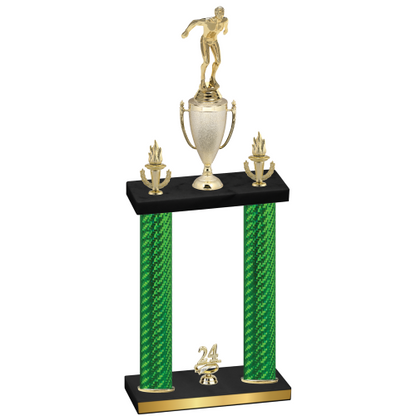 Double Green Carbon Fiber Year Swimming Trophy