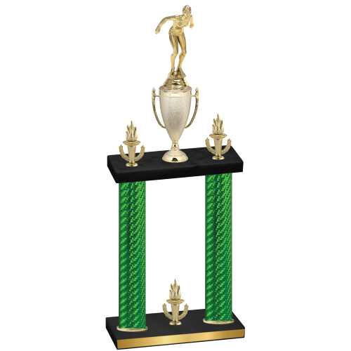 Double Green Carbon Fiber Victory Tennis Trophy