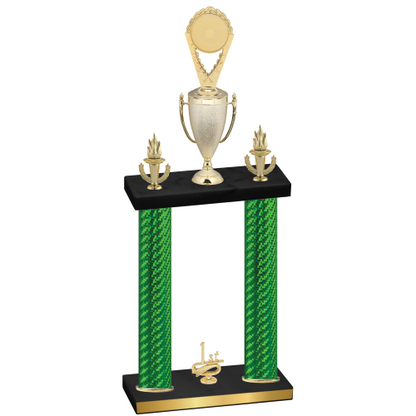 Double Green Carbon Fiber First Place Insert Trophy