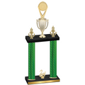 Double Green Carbon Fiber Second Place Insert Trophy