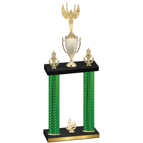 Double Green Carbon Fiber Fourth Place Victory Trophy