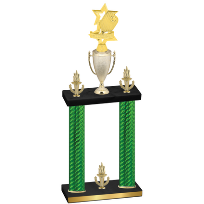 Double Green Carbon Fiber Victory Pickleball Trophy