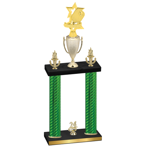 Double Green Carbon Fiber Year Pickleball Trophy