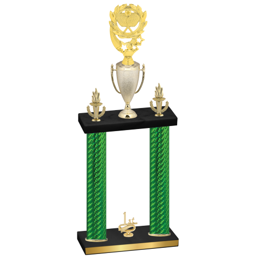 Double Green Carbon Fiber First Place Pickleball Trophy
