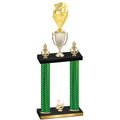 Double Green Carbon Fiber Second Place Pickleball Trophy