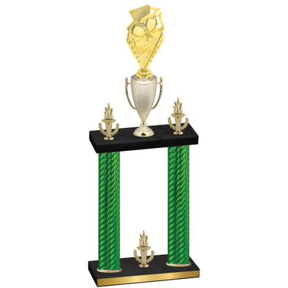 Double Green Carbon Fiber Victory Pickleball Trophy