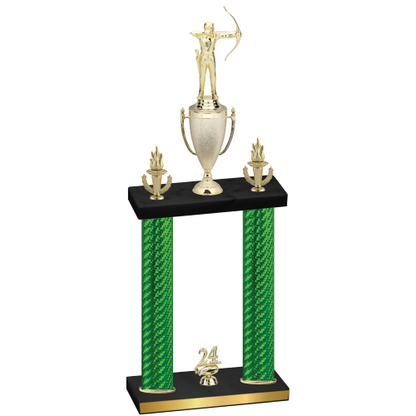 Double Green Carbon Fiber Year Archery Trophy