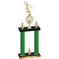 Double Green Carbon Fiber Victory Basketball Trophy