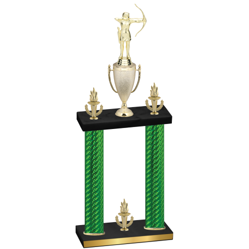 Double Green Carbon Fiber Victory Archery Trophy