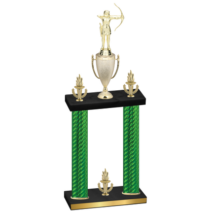 Double Green Carbon Fiber Victory Archery Trophy