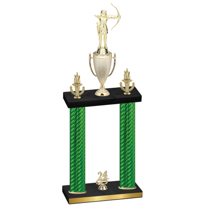 Double Green Carbon Fiber Year Archery Trophy
