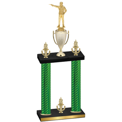 Double Green Carbon Fiber Victory Shooter Trophy