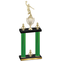 Double Green Carbon Fiber Victory Basketball Trophy
