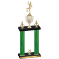 Double Green Carbon Fiber Year Majorette Trophy
