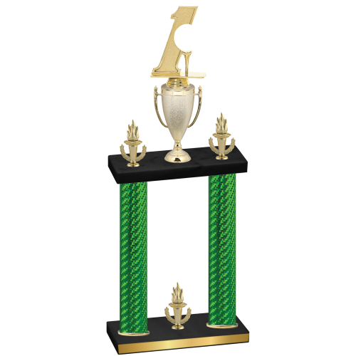 Double Green Carbon Fiber Victory Golf Trophy