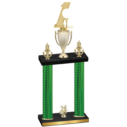 Double Green Carbon Fiber Year Golf Trophy