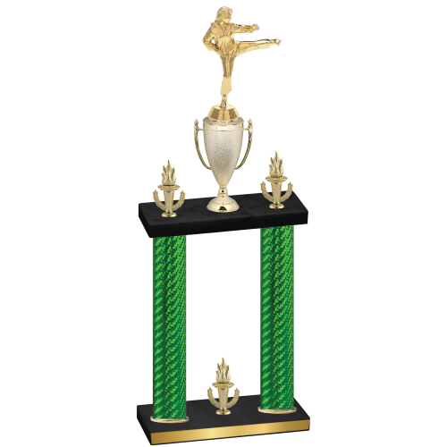 Double Green Carbon Fiber Victory Karate Trophy