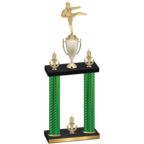 Double Green Carbon Fiber Victory Karate Trophy