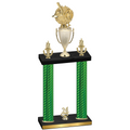 Double Green Carbon Fiber Year Baseball Trophy