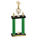 Double Green Carbon Fiber Third Place Academics Trophy