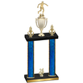 Double Blue Glacier Year Soccer Trophy